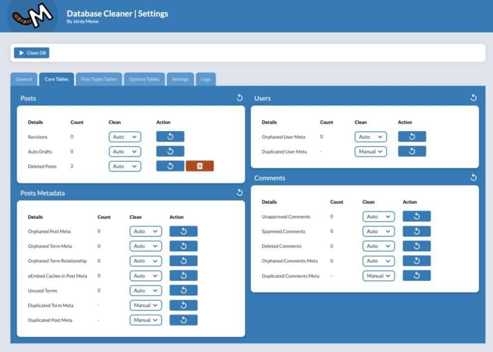 Meow Database Cleaner Pro v1.4.4 数据库清理插件下载