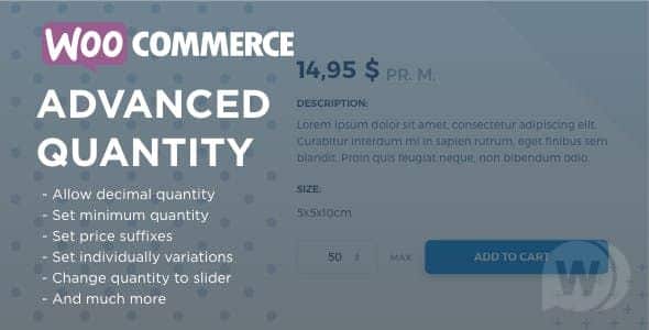 WooCommerce Advanced Quantity v3.0.6 最小和最大产品限购插件下载