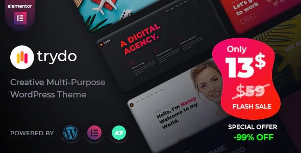 Trydo v1.6.5 – 创意机构&组合WordPress主题下载