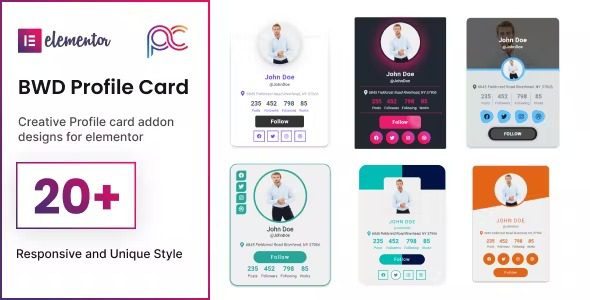 BWD Profile Card for elementor v1.0 插件下载