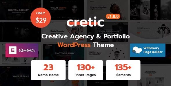 Cretic v1.8.0 – 创意机构WordPress主题下载
