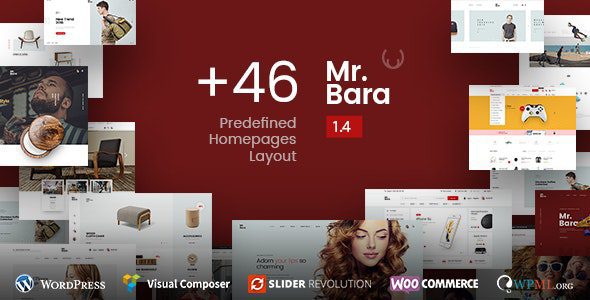 Mr.Bara v2.2.4 – 反应灵敏的多用途电子商务WordPress主题下载