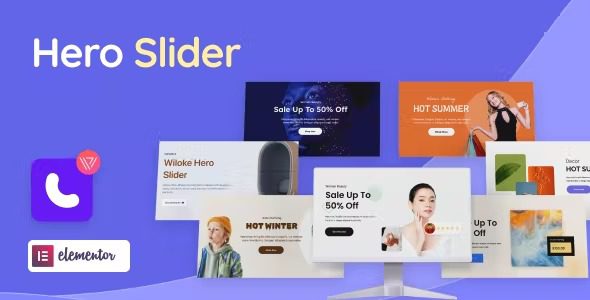 Wiloke Hero Slider Widget for Elementor v.1.0.19 轮播组件插件下载