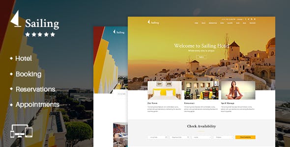 Sailing Hotel v4.4.9 酒店wordpress主题下载