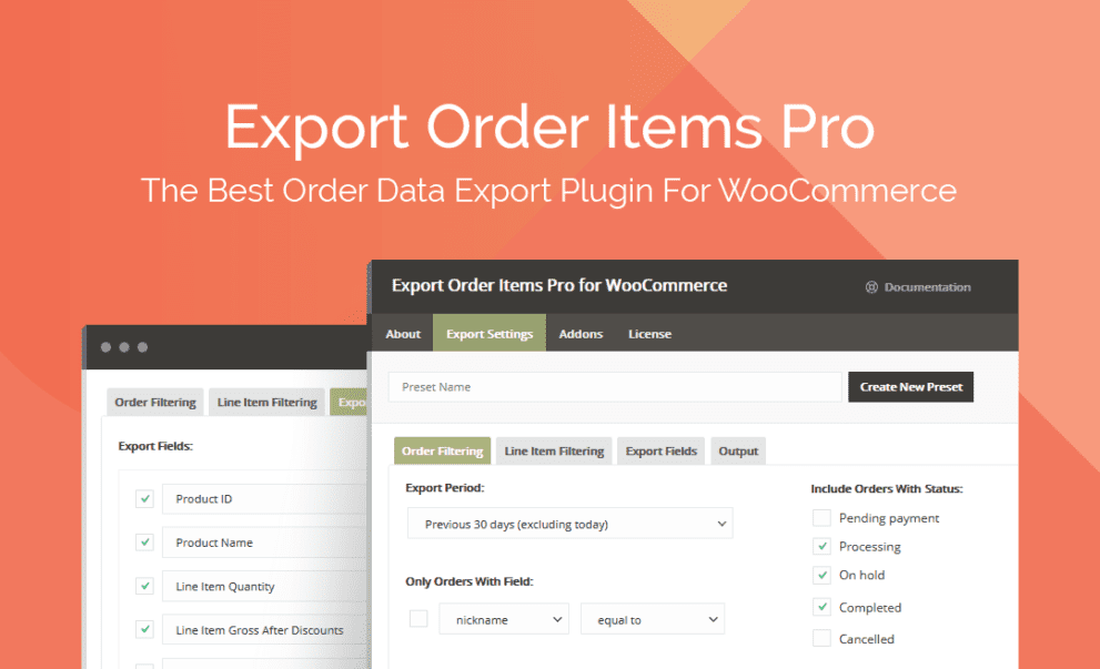 Export Order Items Pro for WooCommerce v2.1.37+Extra Product Options Addon v1.0.3[WPZONE] 订单按需导出为多种格式插件下载