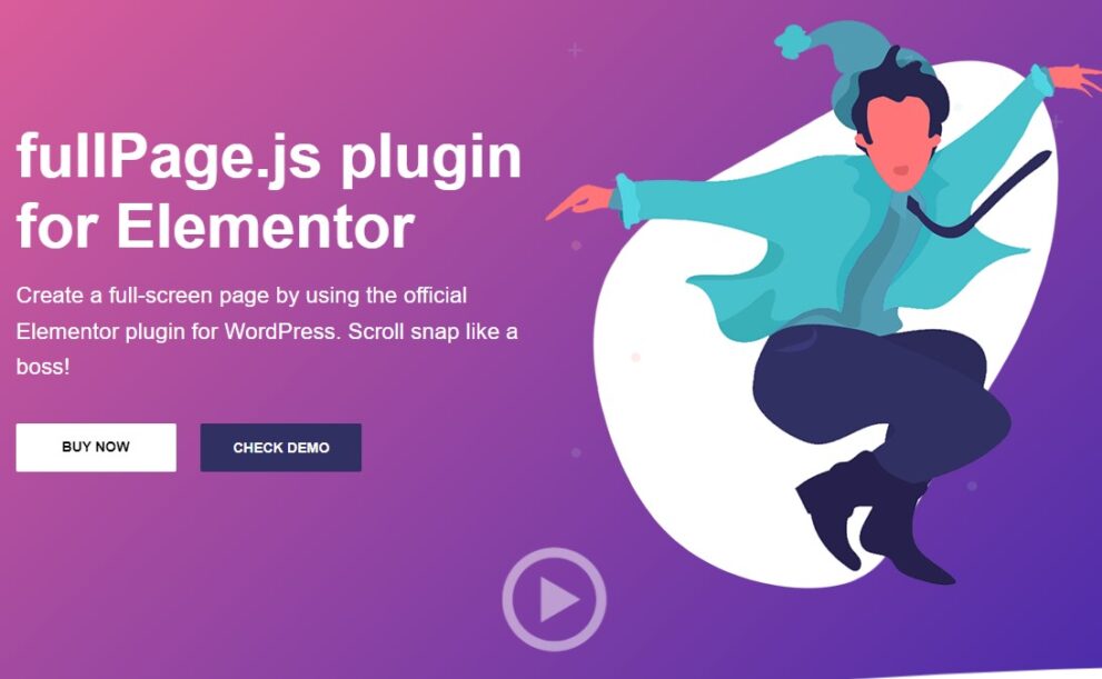 fullPage.js plugin for Elementor v2.0.5 全屏网站插件下载