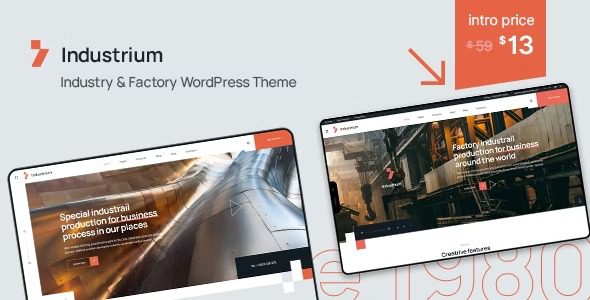 Industrium v1.5.7 工业与工厂 WordPress 主题下载