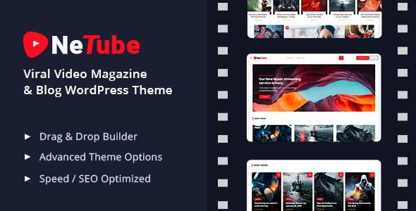 Netube v.1.1.4 病毒视频博客/杂志 WordPress 主题下载