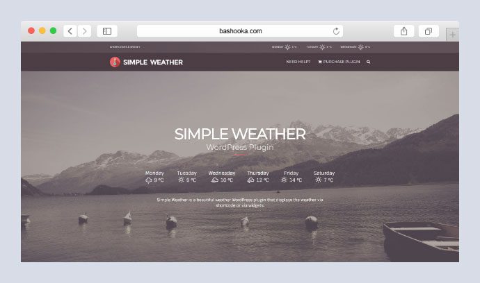 Simple Weather WordPress Shortcode & Widget v4.4.4 段代码插件下载