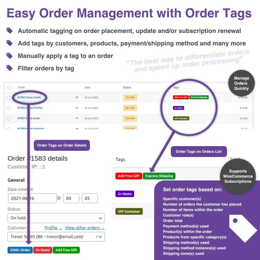 WooCommerce Order Tags v5.0.0 订单标签插件下载