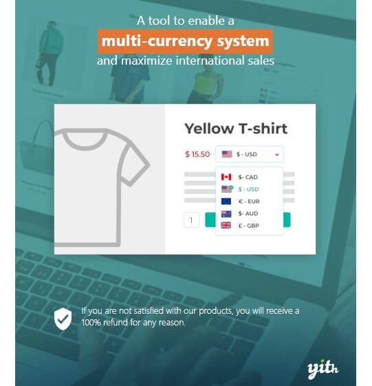 YITH Multi Currency Switcher for WooCommerce v1.27.0 多币种切换器插件下载