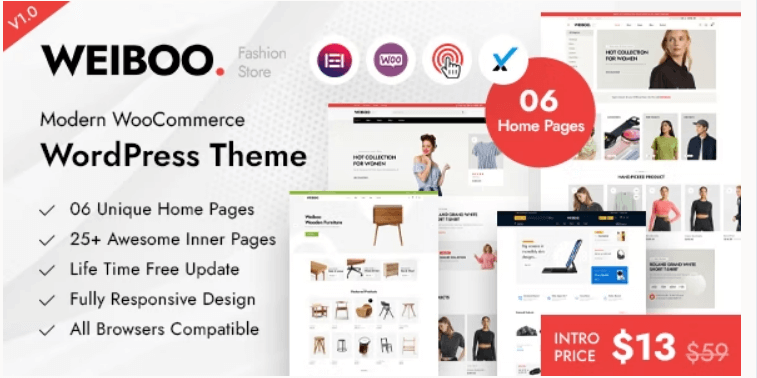 Weiboo v1.1.7 多用途 WooCommerce 主题下载