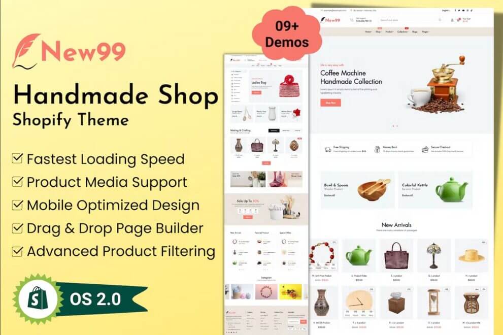 New99 v2.1.1 – 手工店 Shopify 主题下载