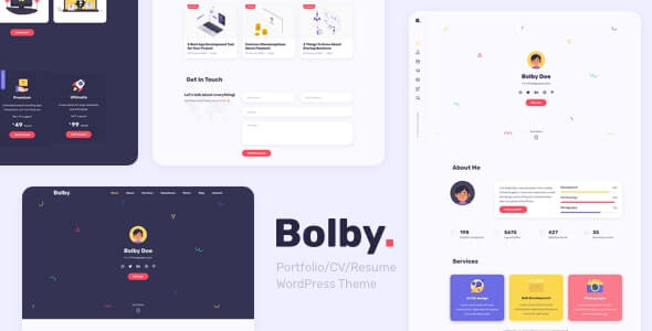 Bolby v1.0.9  – Portfolio CV Resume WordPress 主题破解版下载