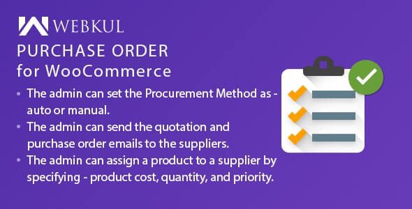Purchase Order Plugin for WooCommerce v1.1.1 采购管理插件下载