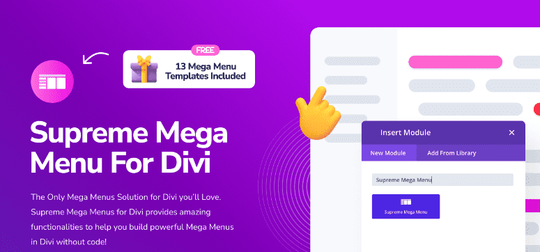 Supreme Mega Menu For Divi Pro v1.0.1 Divi超级菜单插件下载
