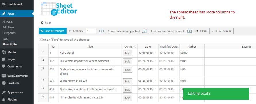 WP Sheet Editor Premium – Post Types (Premium) 2.27.0 拓展插件下载