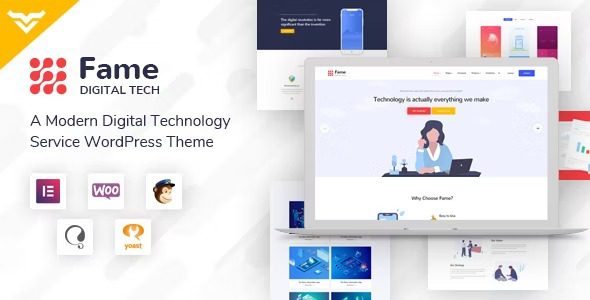 Fame v1.4 – 数字技术/服务 WordPress 主题下载