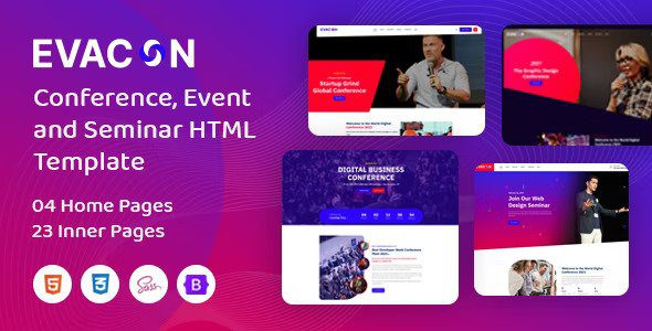 Evacon v1.1.0 活动和会议 WordPress 主题