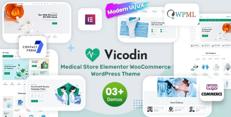 Vicodin v1.1 – 医疗商店 WordPress 主题下载