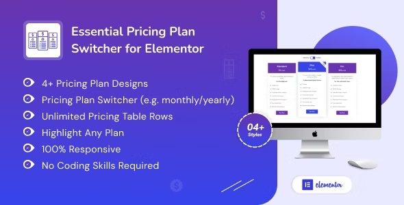 Essential Pricing Plan Switcher for Elementor v1.0.7 会员价格计划组件插件下载