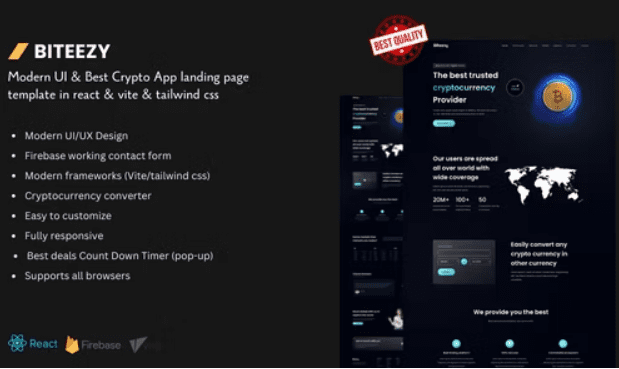Biteezy v1.0 – 最佳交易加密货币登陆页面应用PHP源码下载