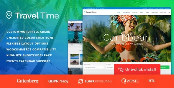 Travel Time v1.4.5 – 旅游和酒店 WordPress 主题下载