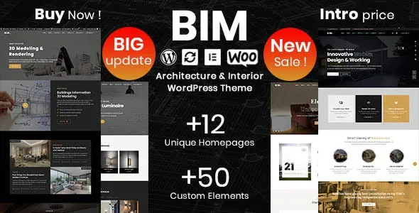 BIM v1.4.0 – 建筑与室内设计 Elementor WP 主题下载