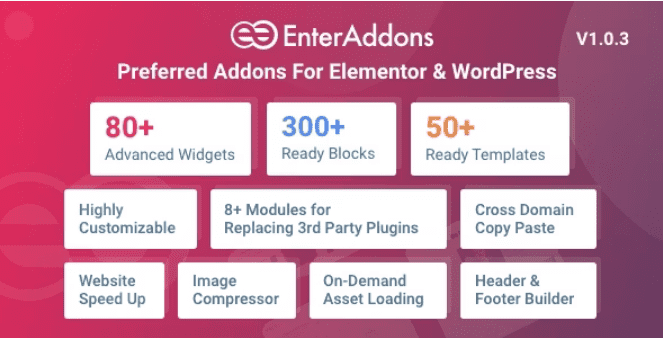 Enter Addons Pro v1.0.5 | Elementor 和 WordPress 的首选插件下载