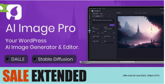 AI Image Pro WordPress AI Image Generator & Editor, DALLE & Stable Diffusion v2.6.0 ai 生成图像插件下载