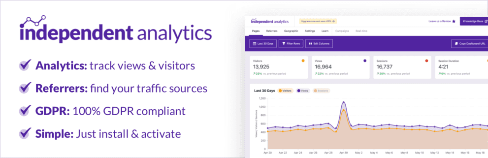 Independent Analytics PRO v2.15.5 – WordPress 的 Google分析替代方案插件下载