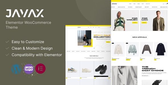 Javax v.1.1.0 Elementor WooCommerce 主题下载