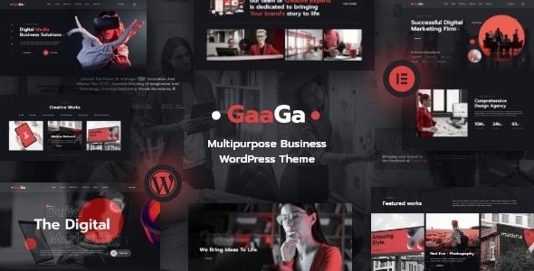 Gaaga v2.0.6 创意机构 WordPress 主题下载