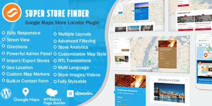 Super Store Finder for WordPress v7.5 店铺查找地图定位器插件下载