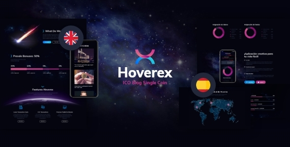 Hoverex 1.5.12 加密货币和 ICO WordPress 主题下载 + 西班牙语