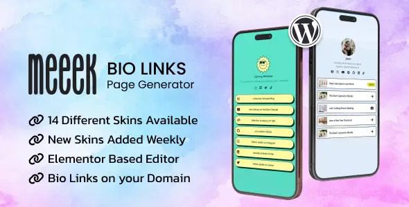 Meeek v3.8.1 适用于 WordPress 的 Elementor Bio 链接生成器插件下载