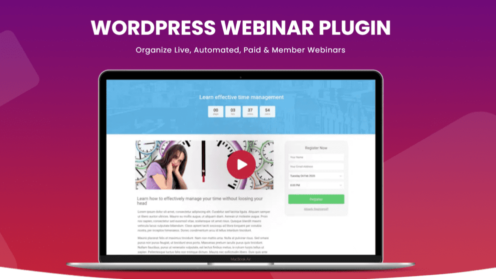 WebinarPress Pro v2.28.15 WordPress 网络研讨会插件下载