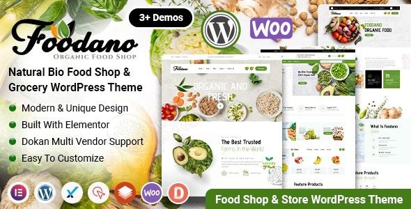 Foodano v1.2.2 天然食品店 WordPress 主题下载