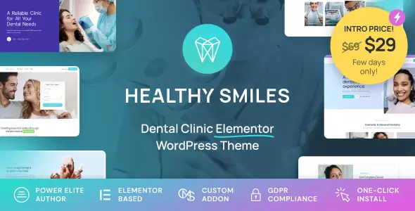 Healthy Smiles v1.1.0 – 牙科 WordPress 主题下载