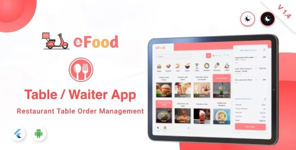 eFood Table/Waiter App v2.5 源码下载
