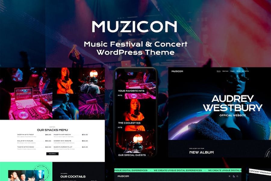 Muzicon v1.9.0 音乐节和音乐会 WordPress 主题下载