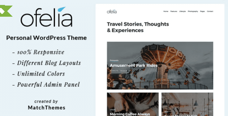 Ofelia v2.1.1 旅游个人WordPress博客主题下载