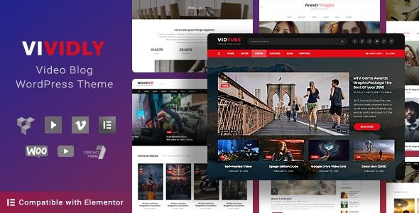 Vividly v1.5.4 视频博客 WordPress 主题下载