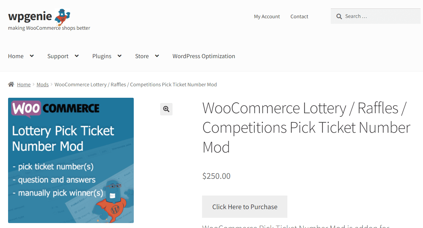 WooCommerce Lottery / Raffles / Competitions Pick Ticket Number Mod v2.4.6 WooCommerce 彩票/比赛选票插件下载