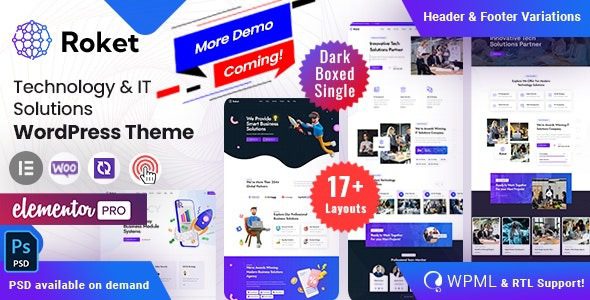 Roket v.7.0 技术和 IT 解决方案 WordPress 主题下载