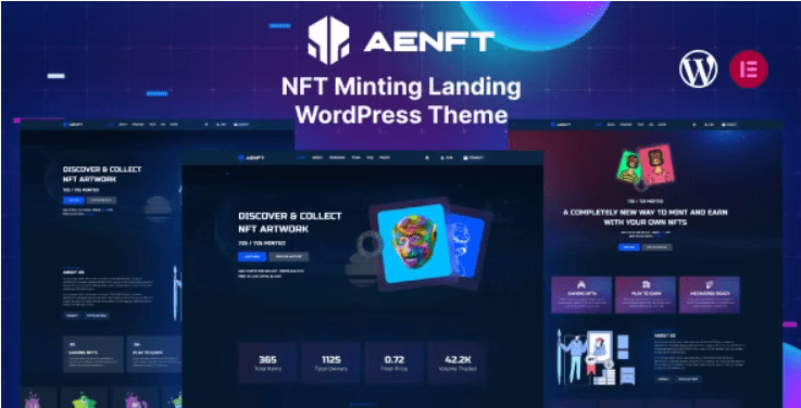Aenft v.1.0.0 NFT 铸币系列 WordPress 主题下载