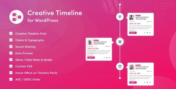 Creative Timeline for WordPress v1.0.5 时间线插件下载