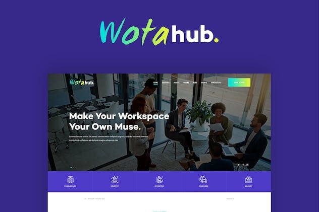 WotaHub v1.2.3 联合办公空间 WordPress 主题下载