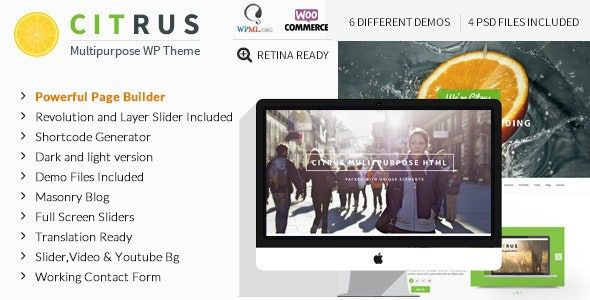 Citrus v4.0 一页 WordPress 主题下载