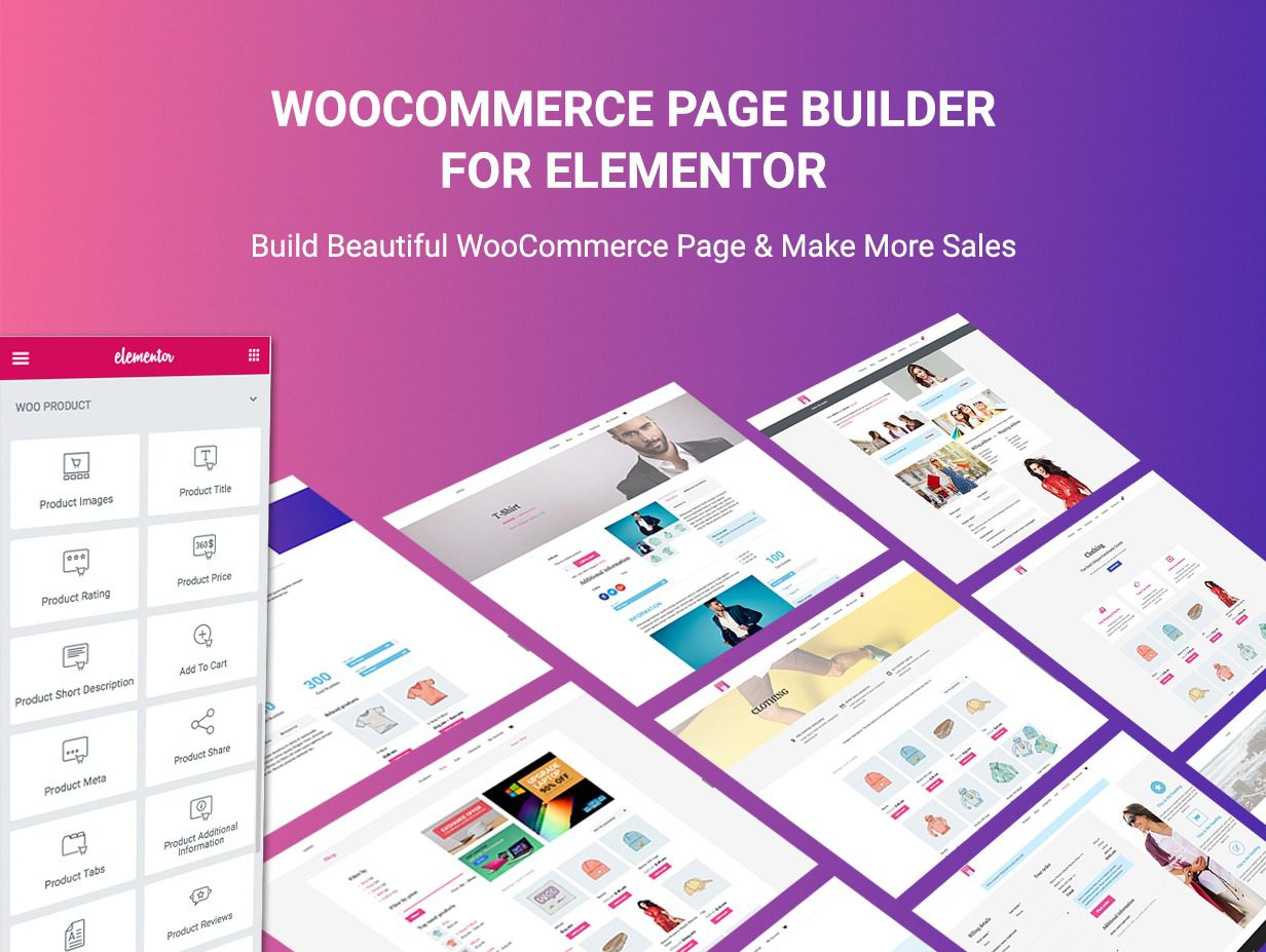 WooCommerce Page Builder For Elementor v1.1.6.7 Elementor 的 WooCommerce 页面生成器插件下载